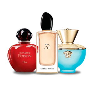 3 Parfüms – Dior Hypnotic Poison, Giorgio Armani Sì & Versace Dylan Turquoise (KAUFE 1 BEKOMME 3)